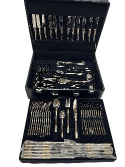 78-PIECE SILVER-PLATED CANTEEN OF CUTLERY BY SUISSINE