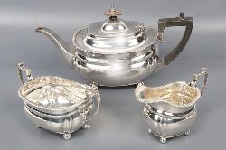 3-PIECE SILVER TEA SET, BIRMINGHAM 1931