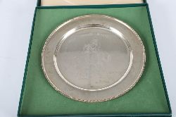 SOLID SILVER COMMEMORATIVE PLATE - BRIGADIER GERARD