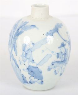 CHINESE QING BLUE AND WHITE JAR