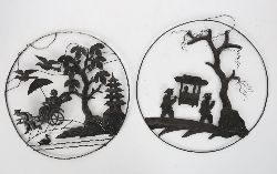 PAIR OF CHINESE TIEHUA IRON SILHOUETTES, 19TH CENTURY