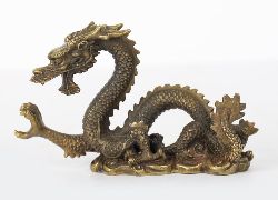 CHINESE BRONZE DRAGON SCULPTURE