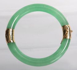 CHINESE GREEN JADE BANGLE