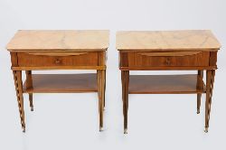 PAIR DESIGNER MID-CENTURY PEDESTALS
