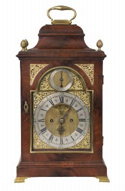 GEORGE III MAHOGANY BRACKET CLOCK BY JOHN WILLIAMS, LONDON