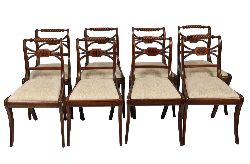 SET OF 8 REGENCY MAHOGANY DINING CHAIRS, EARLY 19TH CENTURY