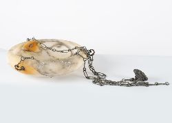 ART DECO ALABASTER CEILING LIGHT SHADE, EARLY 20TH CENTURY
