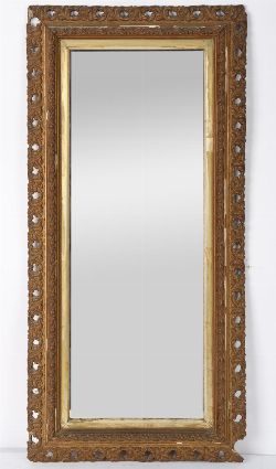 GILT GESSO WALL MIRROR, 19TH CENTURY