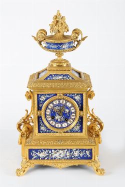 19TH-CENTURY ORMOLU AND PORCELAIN CLOCK