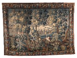 LARGE FRENCH FELLETIN VERDURE TAPESTRY