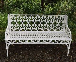 GOTHIC REVIVAL CAST IRON GARDEN BENCH