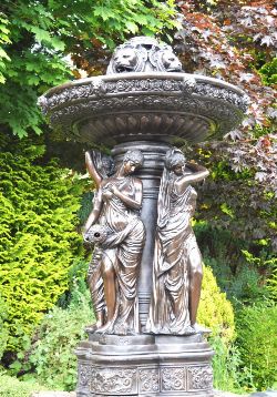 VERY LARGE ITALIAN BRONZE FOUR LADY FOUNTAIN
