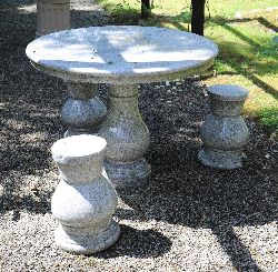DESIGNER GRANITE STONE PATIO TABLE