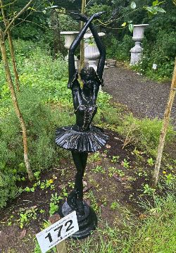 CAST IRON GARDEN SCULPTURE - BALLERINA