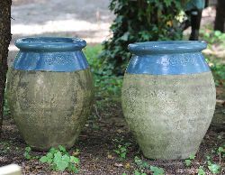 PAIR OF TERRACOTTA ANDUZE POTS