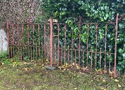 PAIR OF 19TH-CENTURY HEAVY FORGED IRON ENTRANCES GATES
