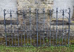 PAIR OF DECORATIVE WROUGHT IRON GATES
