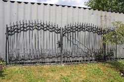 LARGE 19TH-CENTURY IRON ESTATE ENTRANCE GATES