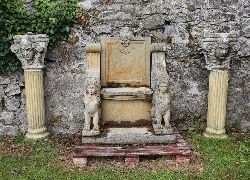 PAIR OF LATE 18TH-CENTURY COMPOSITE STONE CAPITALS