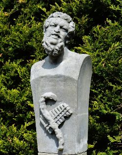 19TH-CENTURY SANDSTONE SCULPTURE OF ROMAN GOD OF MUSIC (APOLLO)