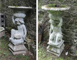 PAIR OF ITALIANATE STONE JARDINIERES