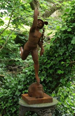 CAST IRON GARDEN SCULPTURE - MERCURY