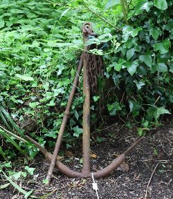 19TH-CENTURY CAST IRON SHIP'S ANCHOR