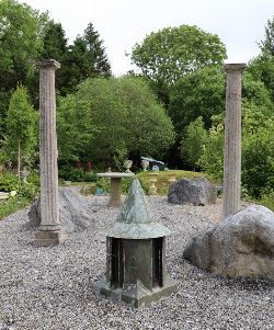 PAIR OF LARGE FLUTED PILLARS