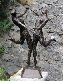 20TH-CENTURY ABSTRACT BRONZE