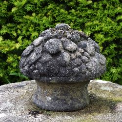 SANDSTONE SCULPTURE OF BASKET OF FLOWERS AND FRUIT CENTREPIECE