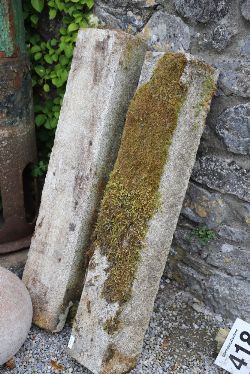 TWO RECLAIMED GRANITE KERB STONES