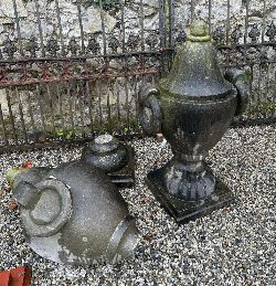 PAIR OF 18TH-CENTURY STONE URNS