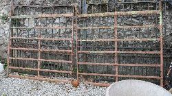 PAIR OF RUSTIC IRON FIELD GATES