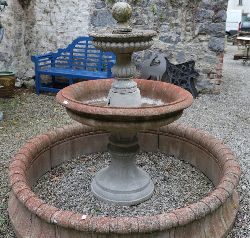 LARGE MOULDED STONE FOUNTAIN