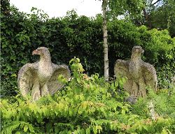 PAIR OF LARGE GARDEN SCULPTURES 