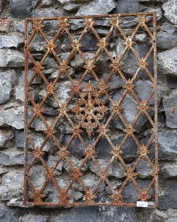 PAIR 19TH-CENTURY CAST IRON GRILLS