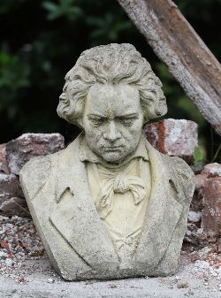 COMPOSITE STONE BUST - BEETHOVEN