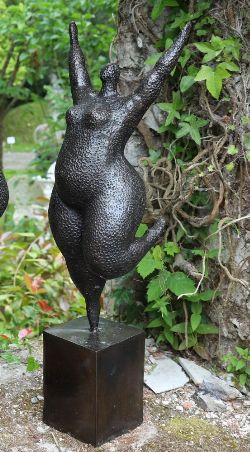 20TH-CENTURY BRONZE ABSTRACT SCULPTURE