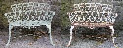 MATCHED PAIR OF GARDEN BENCHES