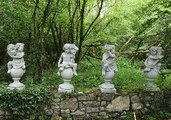 GROUP OF 4 ITALIANATE GARDEN SCULPTURES
