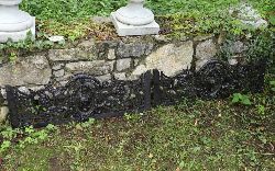 PAIR OF CAST IRON RECTANGULAR PIERCED PANELS