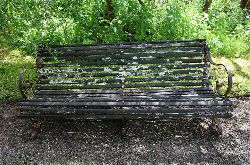 19TH-CENTURY WROUGHT IRON GARDEN BENCH