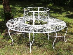 WROUGHT IRON CIRCULAR TREE BENCH