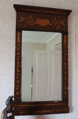 DUTCH MARQUETRY WALL MIRROR, LATE 18TH / EARLY 19TH CENTURY