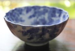 BLUE AND WHITE TRANSFER-PRINTED BOWL