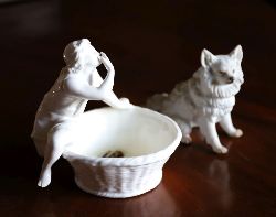 PAIR OF BISQUE PORCELAIN FIGURES
