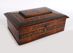 KILLARNEY WARE TABLE BOX WITH FERN AND CHURCH INLAY