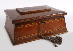 KILLARNEY WARE BOX WITH INLAID INTERIOR AND SLIDING TRAYS
