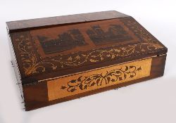 KILLARNEY WARE WRITING BOX - ROSS CASTLE AND MUCKROSS ABBEY