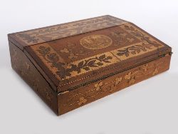 KILLARNEY WARE WRITING SLOPE WITH GREEN FELT INTERIOR
